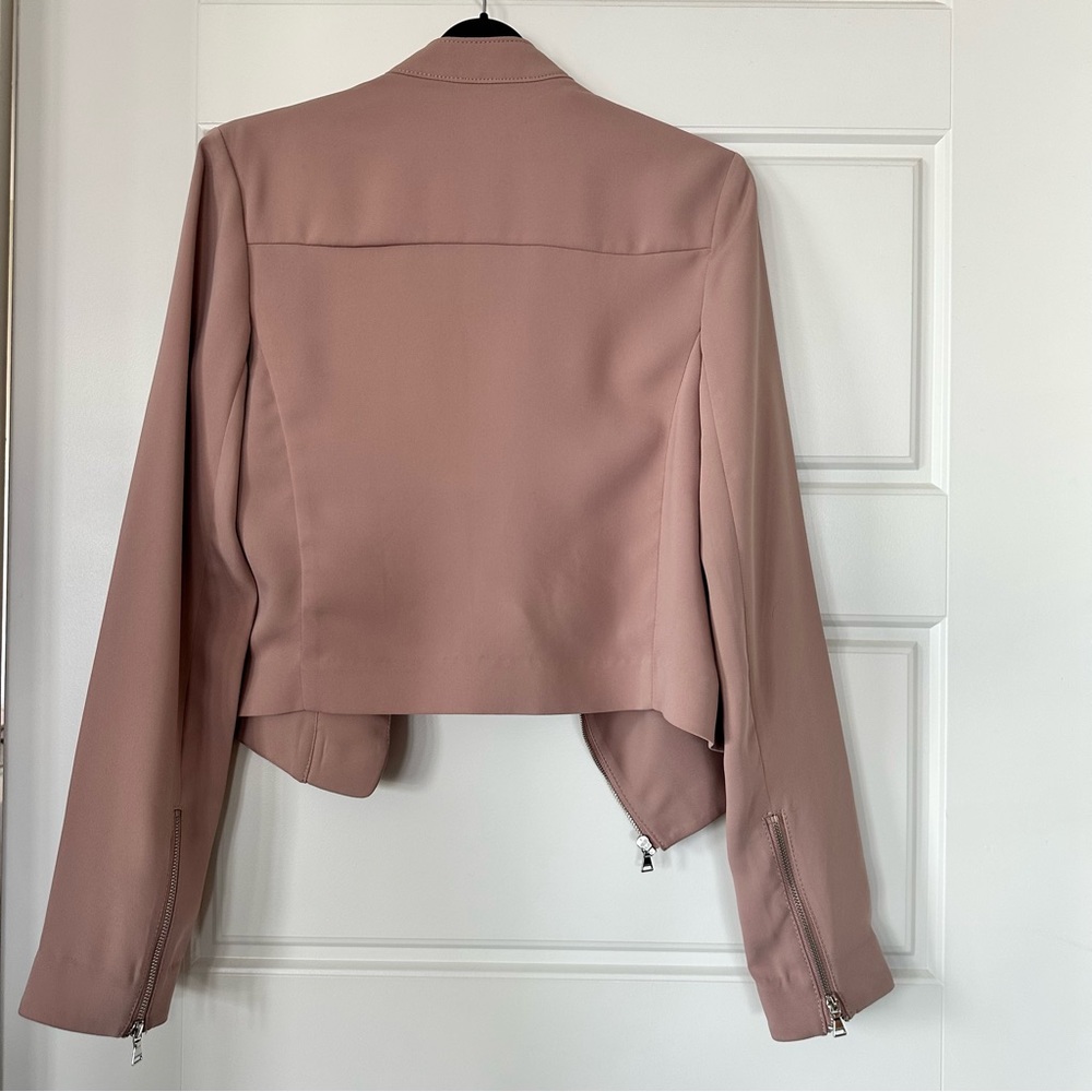 Express Asymmetrical Drape Moto Jacket - image 2